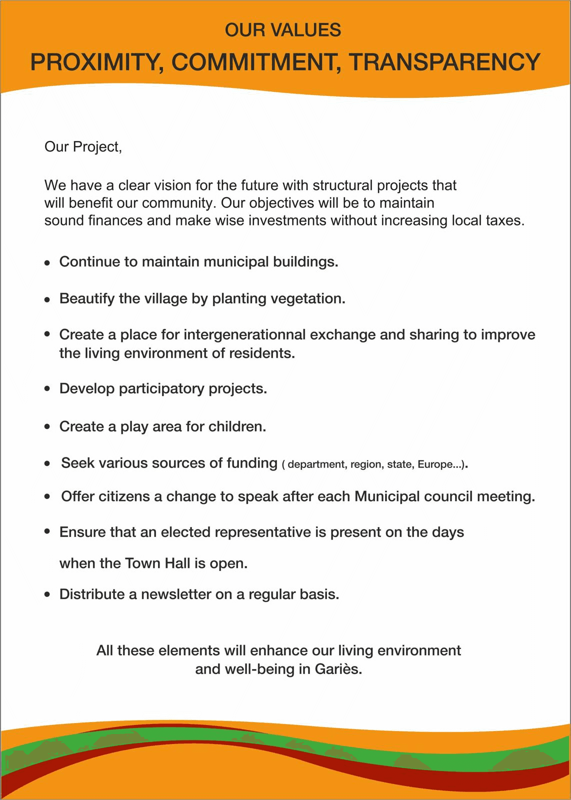 Affiche des valeurs en anglais